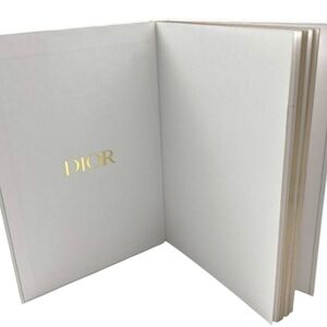NEW Dior J'adore Hard Embossed White Cover and Gold Trimmed Journal Notebook
